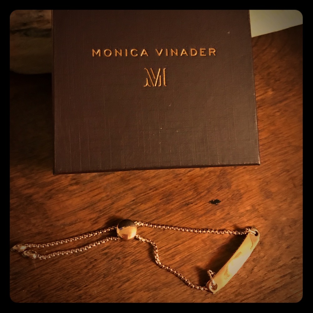 Monica Vinader slide bracelet in Rose gold